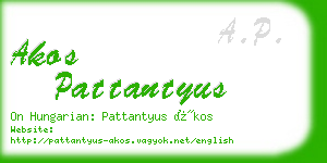 akos pattantyus business card